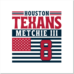 Houston Texans Metchie III 8 American Flag Football Posters and Art